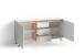 Sideboard >VALENTIN< (BxHxT: 160x80x38 cm) in weiß - 160x76x38cm (BxHxT)