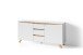 Sideboard >VALENTIN< (BxHxT: 160x76x38 cm) in weiß - 160x76x38cm (BxHxT)