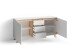Sideboard >VALENTIN< (BxHxT: 160x80x38 cm) in weiß - 160x76x38cm (BxHxT)
