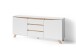 Sideboard >VALENTIN< 2 Türen, 3 Schübe, in weiß - 180x76x38cm (BxHxT)