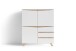 Highboard >VALENTIN< (BxHxT: 120x137x38 cm) in weiß - 120x137x38cm (BxHxT)
