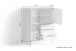 Highboard >VALENTIN< (BxHxT: 120x137x38 cm) in weiß - 120x137x38cm (BxHxT)
