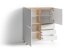Highboard >VALENTIN< (BxHxT: 120x142x38 cm) in weiß - 120x142x38cm (BxHxT)