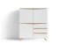 Highboard >VALENTIN< (BxHxT: 120x137x38 cm) in weiß - 120x137x38cm (BxHxT)