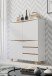 Highboard >VALENTIN< (BxHxT: 120x137x38 cm) in weiß - 120x137x38cm (BxHxT)
