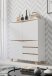 Highboard >VALENTIN< (BxHxT: 120x142x38 cm) in weiß - 120x142x38cm (BxHxT)