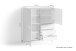 Highboard >VALENTIN< (BxHxT: 120x142x38 cm) in weiß - 120x142x38cm (BxHxT)
