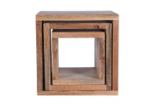 Satztisch >WALKER< (BxHxT: 40x40x25 cm) in braun - 40x40x25 (BxHxT)