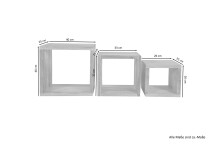 Satztisch >WALKER< (BxHxT: 40x40x25 cm) in braun - 40x40x25 (BxHxT)