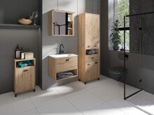 Spiegelschrank >WELLNESS< (BxHxT: 60x61x28 cm) in Eiche/Artisan