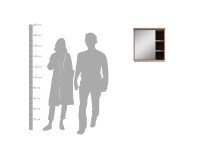 Spiegelschrank >WELLNESS< (BxHxT: 60x61x28 cm) in Eiche/Artisan