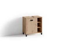 Waschbeckenunterschrank >WELLNESS< (BxHxT: 60x62x34 cm) in Eiche/Artisan