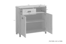 Kommode >WELLNESS< (BxHxT: 80,5x77,5x31 cm) in Eiche/Artisan