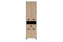 Hochschrank >WELLNESS< (BxHxT: 54x193x31 cm) in Eiche/Artisan