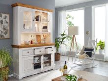 Buffet >WZ-0133< (BxHxT: 149x214x42 cm) in weiß - 149x214x42 (BxHxT)