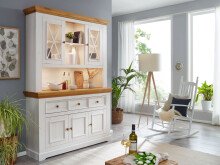 Buffet >WZ-0133< (BxHxT: 149x214x42 cm) in weiß - 149x214x42 (BxHxT)