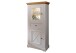 Vitrine >WZ-0133< (BxHxT: 79x177x42 cm) in weiß aus Kiefer - 79x177x42cm (BxHxT)
