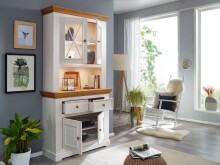 Buffet >WZ-0133< (BxHxT: 109x214x42 cm) in weiß - 109x214x42 (BxHxT)