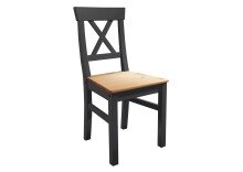Holzstuhl >WZ-0133< (BxHxT: 49x91x49 cm) in grau -...