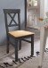 Holzstuhl >WZ-0133< (BxHxT: 49x91x49 cm) in grau - 49x91x49 (BxHxT)