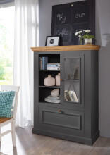 Highboard >WZ-0133< (BxHxT: 108x152x42 cm) in grau...