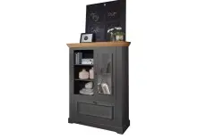 Highboard >WZ-0133< (BxHxT: 108x152x42 cm) in grau...