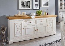 Sideboard >WZ-0133< (BxHxT: 209x82x42 cm) in weiß - 209x82x42 (BxHxT)