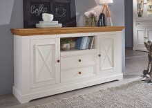 Sideboard >WZ-0133< (BxHxT: 169x88x42 cm) in weiß - 169x88x42 (BxHxT)