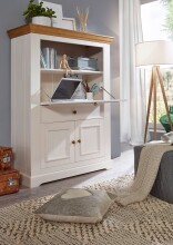 Sekretär >WZ-0133< (BxHxT: 108x152x42 cm) in weiß - 108x152x42 (BxHxT)