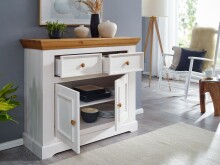 Anrichte >WZ-0133< (B/H/T 108,5 x 94 x 42 cm) in weiß - 108,5x94x42 (BxHxT)