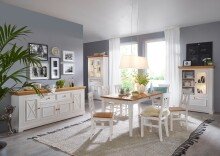 Buffet >WZ-0133< (BxHxT: 103x214x69 cm) in weiß - 103x214x69 (BxHxT)