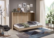 Klappbett >JUIST< (BxHxT: 212x134x43 cm) in EICHE...