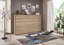 Klappbett >JUIST< (BxHxT: 212x134x43 cm) in EICHE...