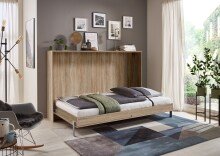 Klappbett >JUIST< (BxHxT: 212x134x43 cm) in EICHE...