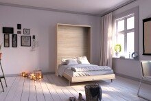 Klappbett >JUIST< (BxHxT: 152x213x43 cm) in EICHE...