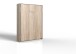 Klappbett >JUIST< (BxHxT: 152x213x43 cm) in EICHE SAEGERAU-NACHBILDUNG