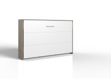 Klappbett >JUIST< (BxHxT: 212x134x43 cm) in SAN REMO EICHE NACHBILDUNG + WEISS