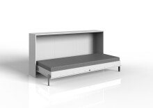 Klappbett >JUIST< (BxHxT: 212x105x43 cm) in WEISS -...