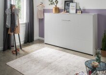 Klappbett >JUIST< (BxHxT: 212x134x43 cm) in WEISS -...