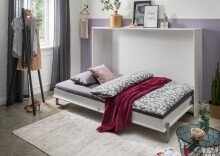 Klappbett >JUIST< (BxHxT: 212x134x43 cm) in WEISS -...