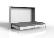 Klappbett >JUIST< (BxHxT: 212x154x43 cm) in WEISS -...