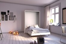 Klappbett >JUIST< (BxHxT: 132x213x43 cm) in WEISS -...