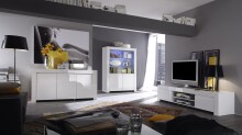 Sideboard >Asti< (BxHxT: 160x84x50 cm) in Weiss echt Hochglanz lackiert