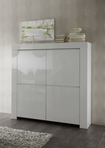 Vitrine >Sky< (BxHxT: 106x171x50 cm) in Weiss Lack matt - 106x171x50 ,  609,95 €