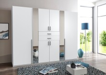 Kleiderschrank >VANEA< (BxHxT: 270x210x58 cm) in WEISS - 270x210x58cm (BxHxT)