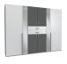 Kleiderschrank >VANEA< (BxHxT: 270x210x58 cm) in WEISS + GRAPHIT