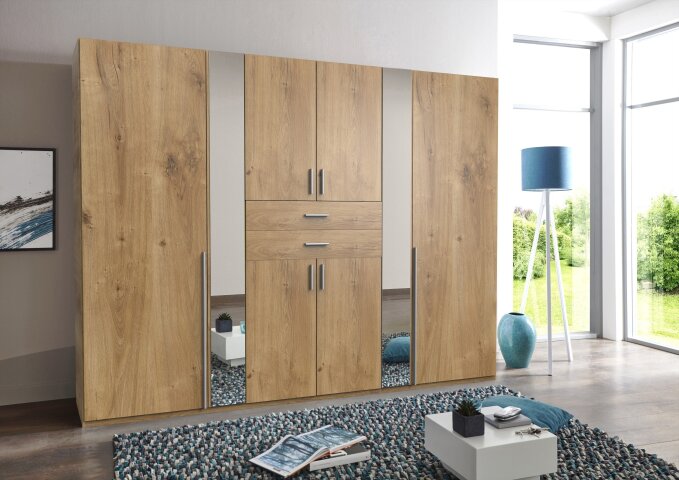 Kleiderschrank >VANEA< (BxHxT: 270x210x58 cm) in PLANKENEICHE NACHBIL,  599,95 €