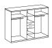 Kleiderschrank >VANEA< (BxHxT: 225x210x58 cm) in HICKORY OAK + GRAPHIT
