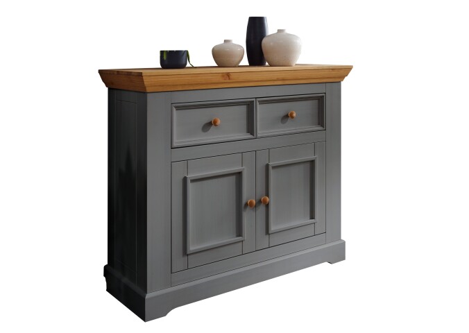 Anrichte >WZ-0133< (B/H/T 108,5 x 94 x 42 cm) in grau - 108,5x94x42 (BxHxT)