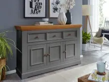 Anrichte >WZ-0133< (BxHxT: 149x94x42 cm) in grau -...